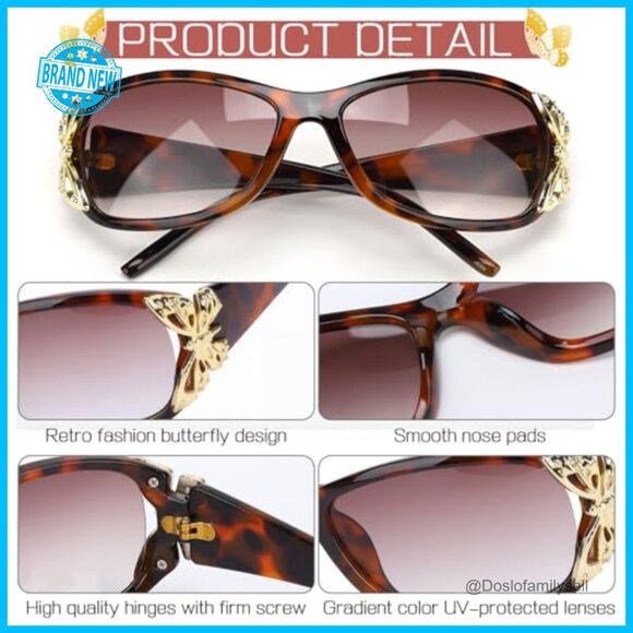 Y2K Butterfly Wrap Around Sunglasses Polarized UV400 Protection Fashion main image 7